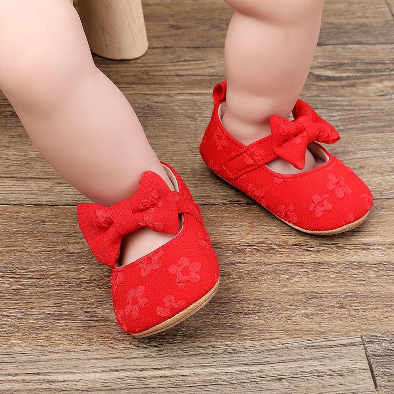 Dívčí Dívčí Bavlněné Boty Retro Květinový Design Bowknot Jarní Podzim Batolata Předchodkyně Boty Kojenecká První chodítka