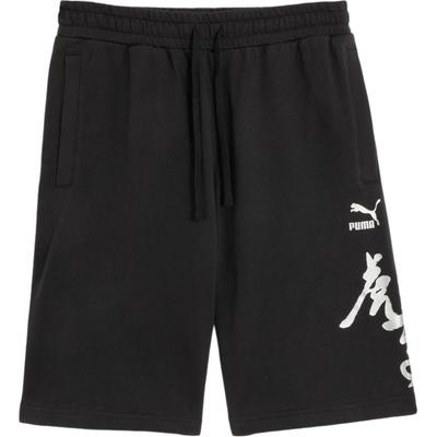 Mens Lifestyle Series Bz Calligraphy Knitted Comfortable Fashion Casual Shorts Men Shorts Black 62410301