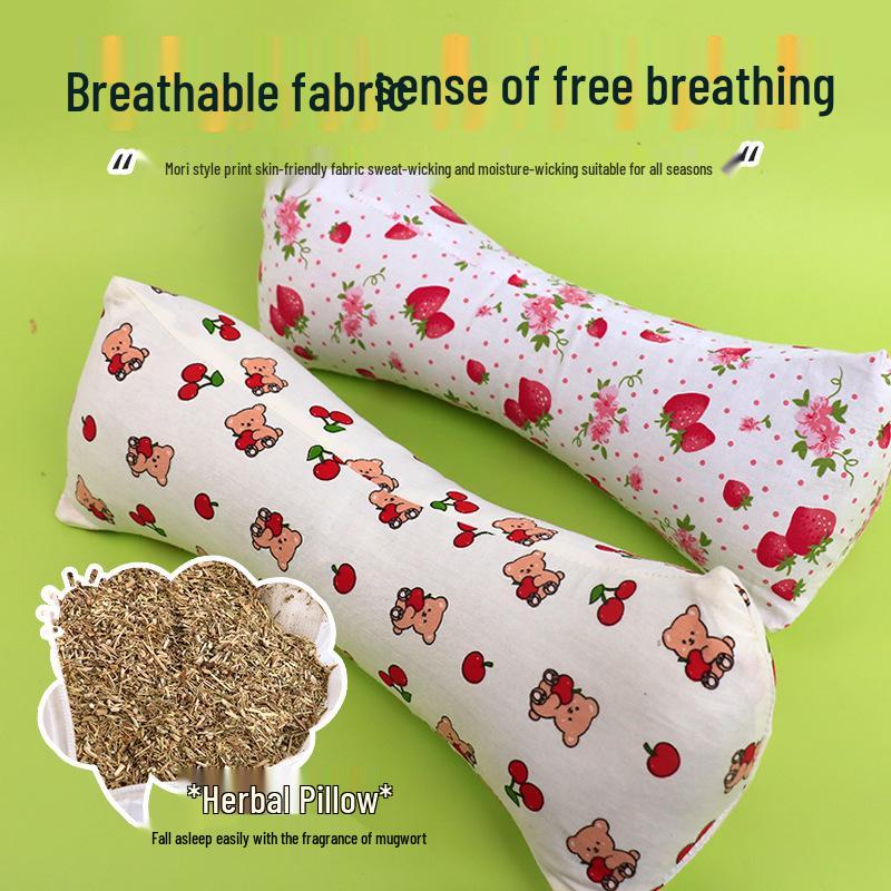Triangular Buckwheat Neck and Lumbar Support All-Cotton Mugwort Pillow