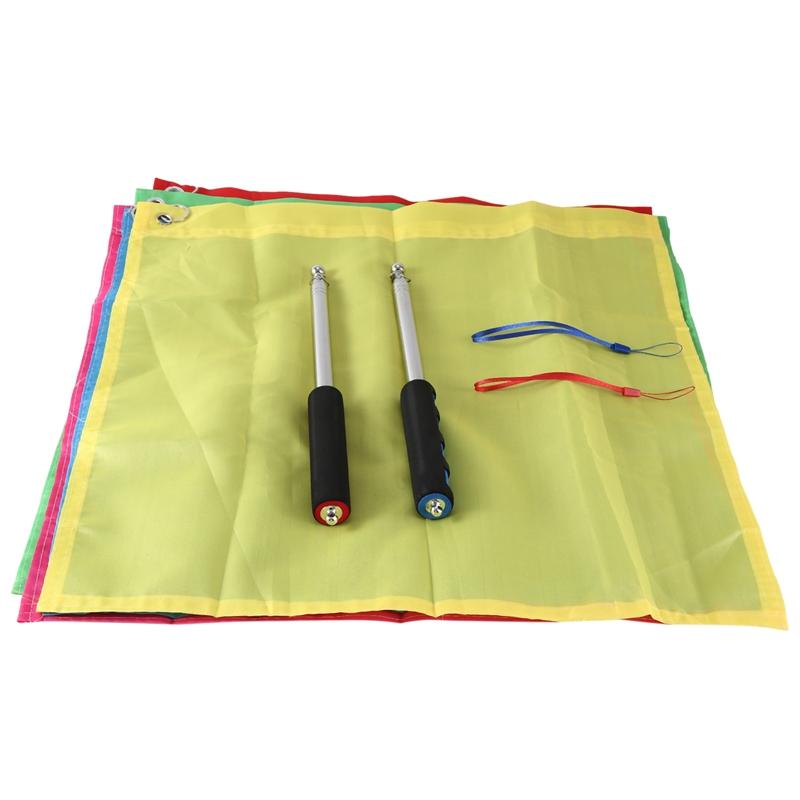 

2 PCS Telescopic Flagpole 78.74Inch/2.0M Multicolor And 5PCS Horse Training Flag, Tour Guide Flag, Horse Flag Five Colors разноцветный