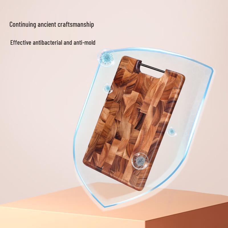 LC LIVING Thai Acacia Wood Cutting Board with Handle