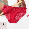 3 Pcs Lace Panties Pack Sexy Intimate Lingerie Lace Nylon Erotic Briefs Transparent Knickers