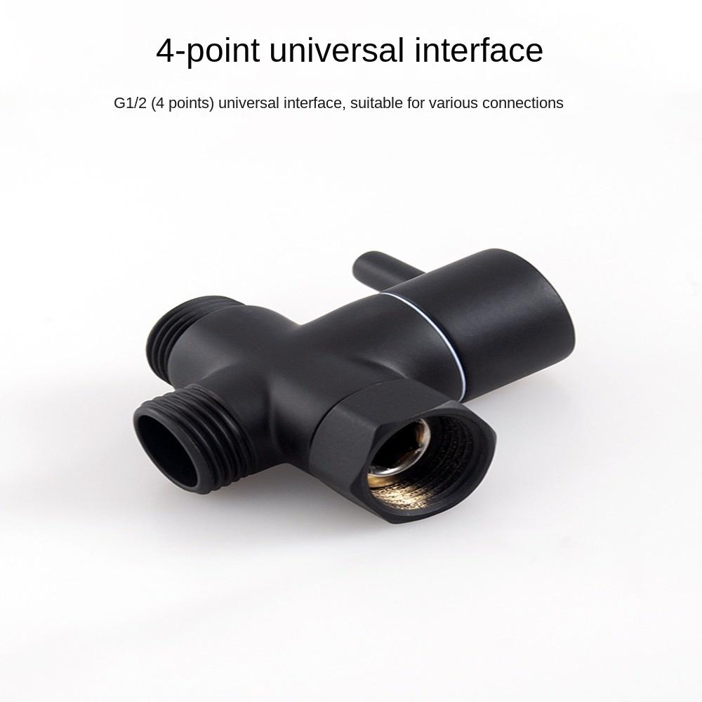 G1/2" Water Diverter 3-Way Flow Control Valve Shower Arm Diverter Valve  Hand Held Showerhead