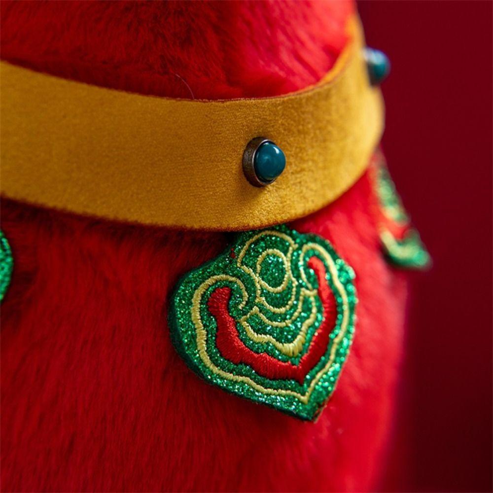 Chinese Style Plush Horse Plush Doll PP Cotton Chinese Stuffed Horse Doll Festive Decor