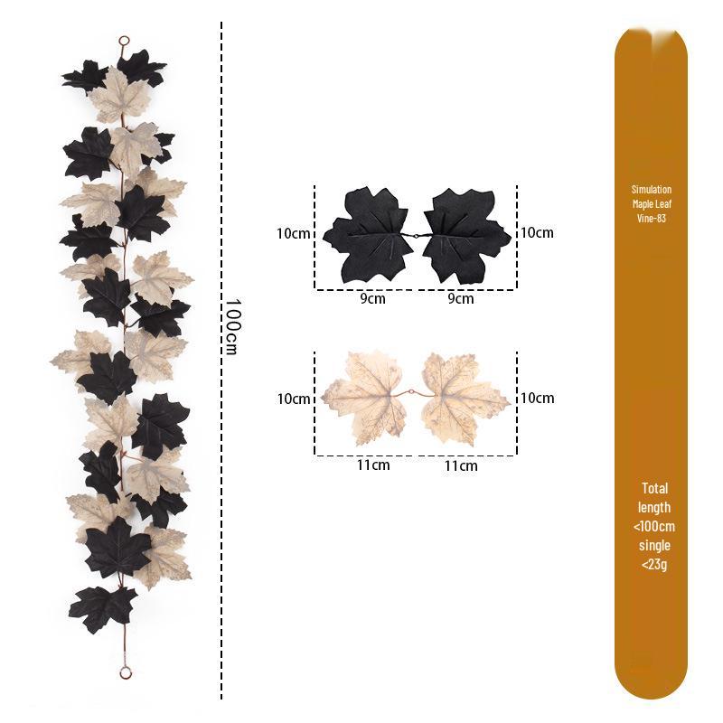 1m Autumn Maple Leaf Rattan Wall Hanging Decoration
