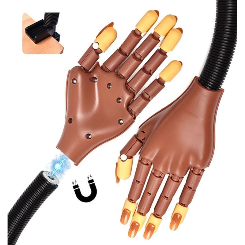 Detachable Nail Training Hand Model Magnetic Base Realistic Manicure Practice Tool Compact ABS