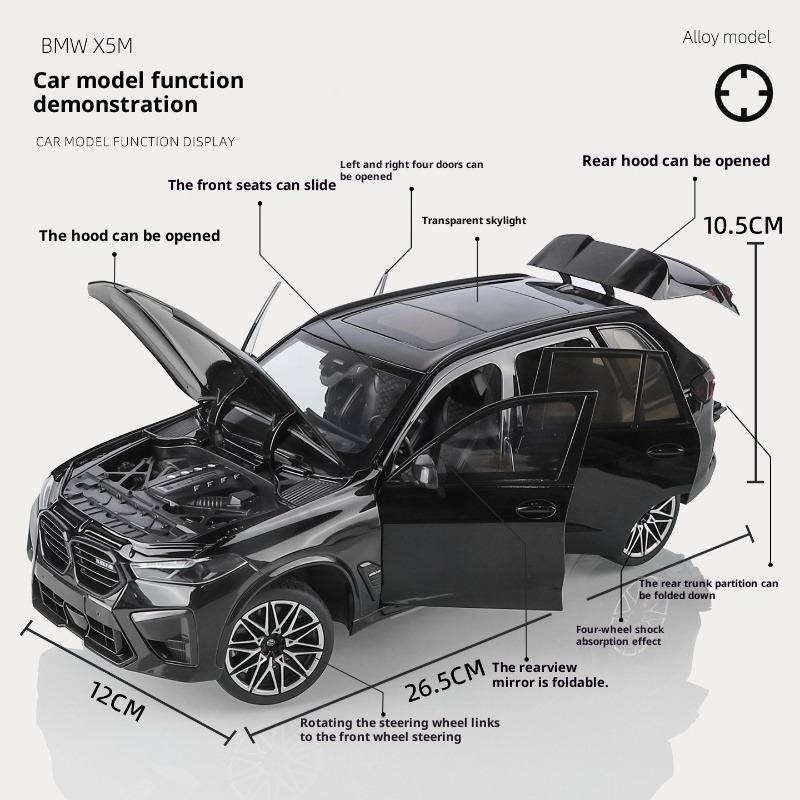 Officially Licensed 1:18 BMW X5M Alloy Car Model Pull-back Toy Vehicle Simulation Diecast Collection Miniature Voiture Boy Gift