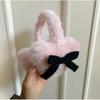 Women Bow Knot EarMuffs Kawaii Heart Fluffy Ear Muffs Cold Protection Women Ear Cover Thickened Plush Japanese JK Girls Earplugs