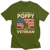 Custom I Am A Dad Poppy Veteran Nothing Scares Me Papa T Shirt Men 100 Cotton Tshirt Tees Fashion Tshirts