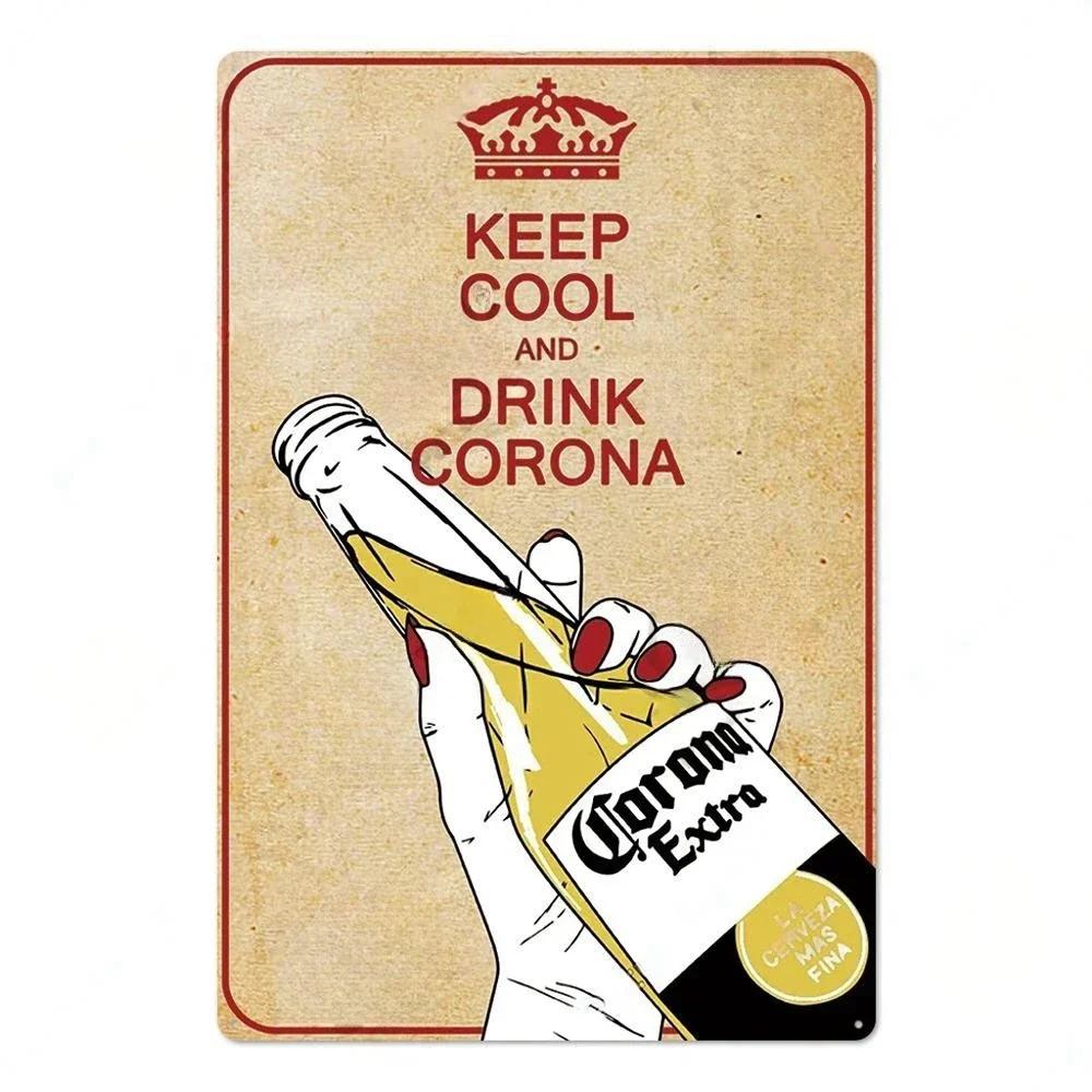 Vintage Beer Brand Rectangle Tin Sign Metal Plate Decorative Plaque For Man Cave Pub Bar Cafe Restaurant Garage Club Wall Decor