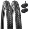 YunSCM Set of 2, 26x1.95 Tires, 26x1.95 50-559 Bicycle Tires + Tubes with 32mm Schrader Valves + Tire Levers, for 26-inch 1.95 Mountain Bikes, Y-123A