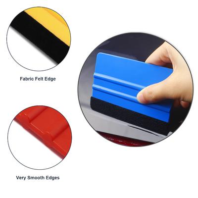 Felt Edge Squeegee Window Tinting Tool Car Vinyl Wrap Scraper Plastic Spatula Scratch Free Film DIY Squeegee Wallpaper Smoothing