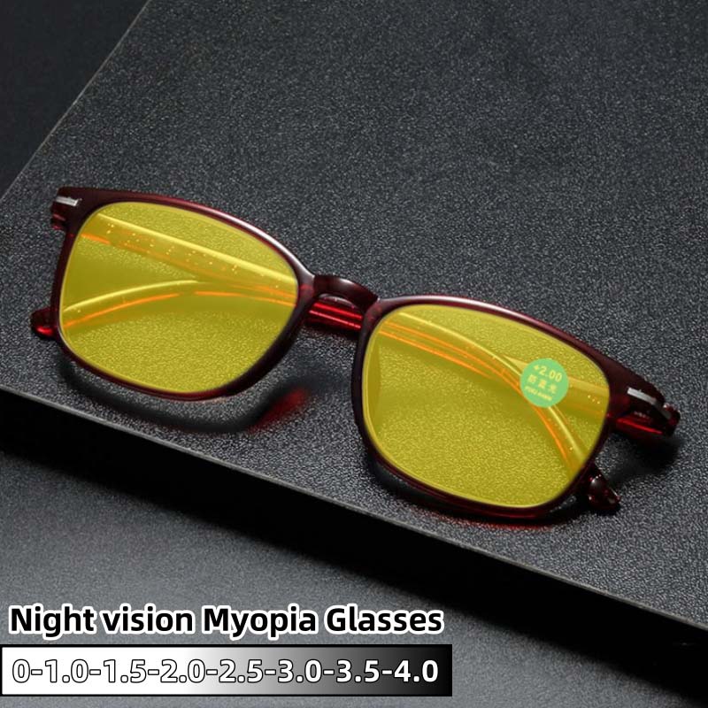 Outdoor Sport Ultra Light Night Vision Myopia Glasses Anti-radiation Anti-Blue Light Near Sight Eyeglasses Diopter 0 TO -4.0
