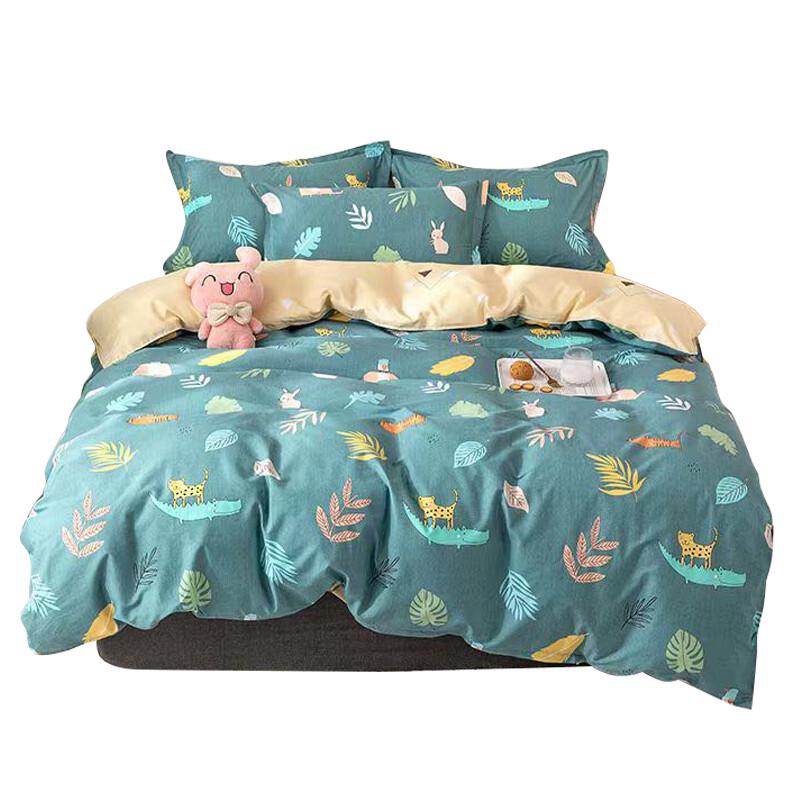 Muxinzi Nordic Style Cotton Printed 4-Piece Bedding Set