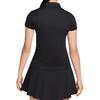 Nike Solid Color Short Sleeve Casual Polo Shirt Women Tops Black DH2310-010
