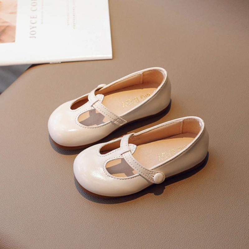 Toddler Girl's Mary Janes Vintage Six Colors Shallow Autumn Children Flat Shoes 21-35 Round Toe Non-slip Classic Light Kids Shoe