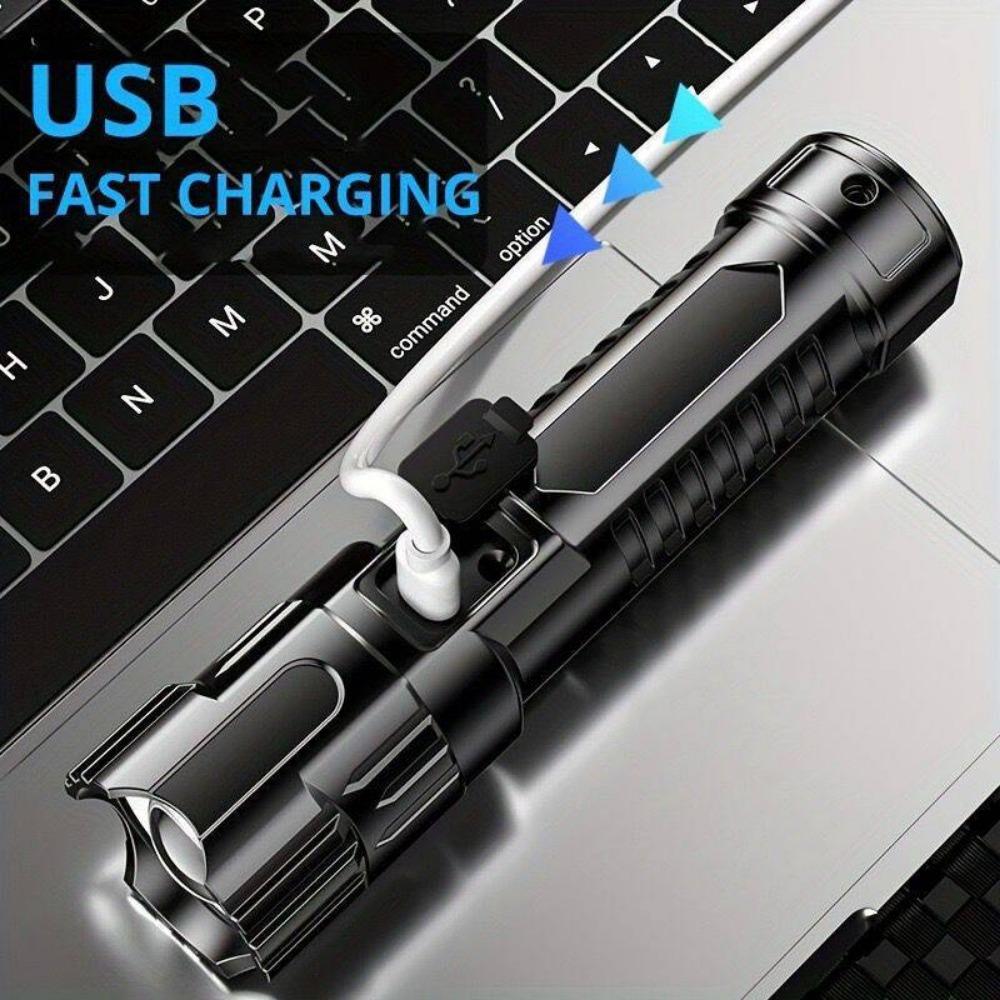 Super Powerful LED Flashlight Zoom LED Torch Built-in Battery USB Rechargeable Waterproof Lamp Ultra Bright Lantern