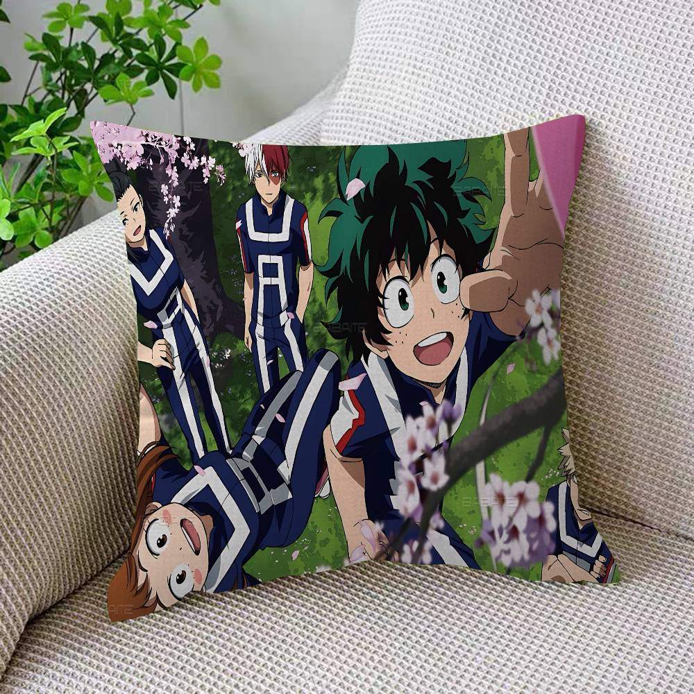My Hero Academia Cool Cartoon Cushion Cover Pillow Cover Decor Pillowcase Printed Cushion Case for Couch