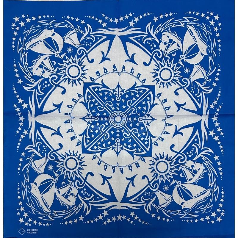 Vintage Print Square Scarf Bandana 5555 Cm