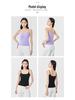Women's White Camisole with Built-in Bra - Summer Slim Fit Versatile Base Layer