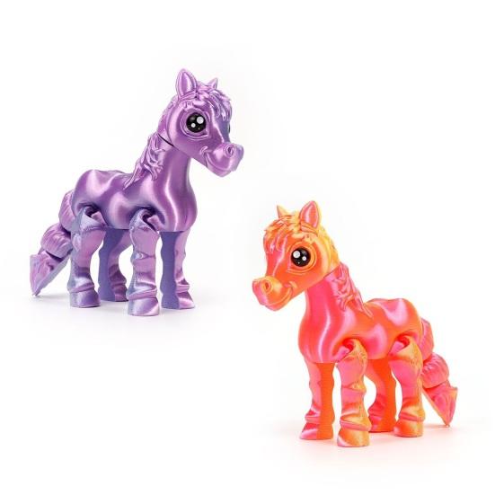 3D Printed Horse Ornament Articulated Horse Winged Unicorn Toy Flexible Animal Fidget Toy with Movable Joints for Home Office Stress Relief Desktop