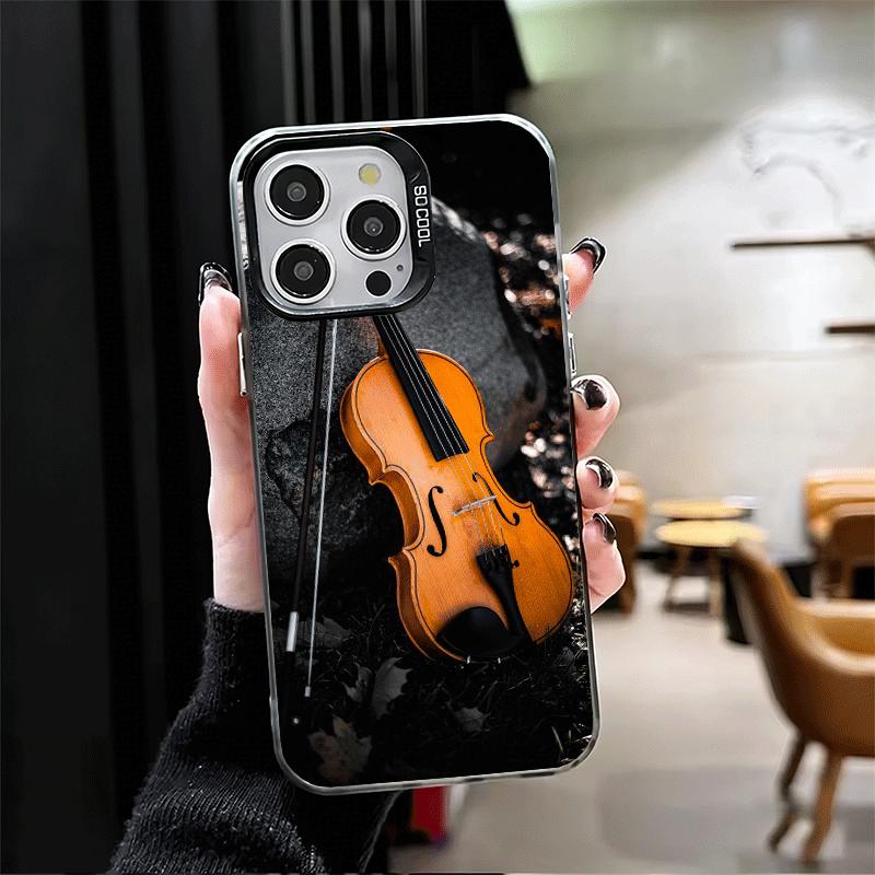 Violin Music Soft Phone Case for iPhone 15 16 17 Pro Max 17Air 16E 14 Plus 13 12 Mini Shockproof Cover Back Shell