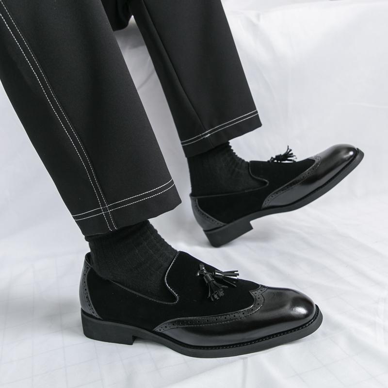 Casual Male Work Shoes Men's High Quality Leather Loafers Thick Bottom Walking Men Flats Handmade Men Business Shoes Moccasins