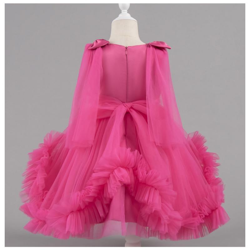 Little Girls Puffy Tulle Princess Dress For Birthday Wedding Stage Performance