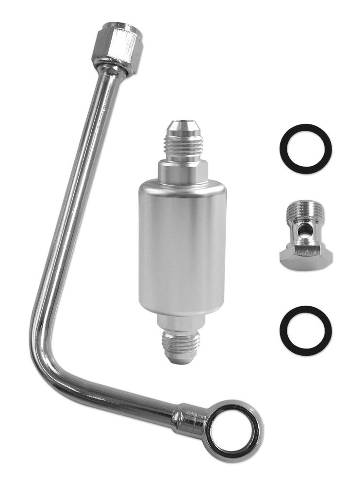 8131 Performer Carb Fuel Line Kit Fuel Filter -6 AN Inlet