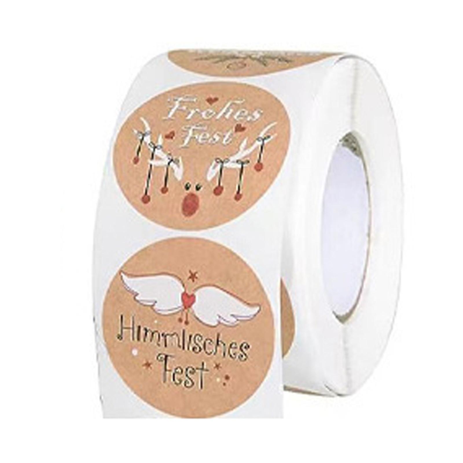 

1,5-дюймовые рождественские наклейки рождественские бирки рулонные этикетки герметизирующие клейкие круглые наклейки