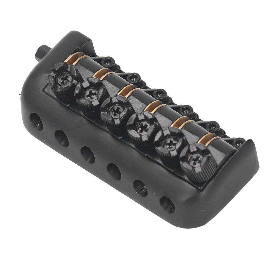Headless Guitar Bridge Tailpiece 6 String Saddle with Worm Involved String Device Universal