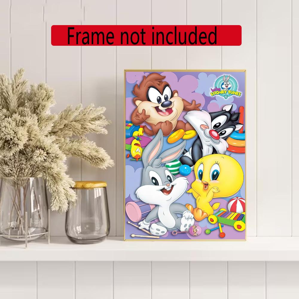 Looney Tunes 5D Diy Diamond Painting Round Diamond Mosaic Suitable For Beginners Diamond Painting Rhinestones Gift Frameless
