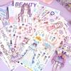 12/18/20pcs Cute Dress-Up Stickers Cartoon Waterproof Stickers Girls' Sticker Book Funny DIY Decorations Party Gift