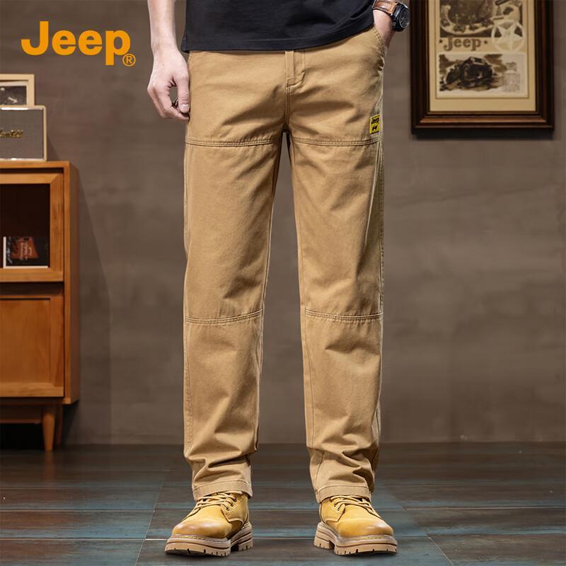 Jeep Men's Straight-Leg Cotton Casual Workwear Pants