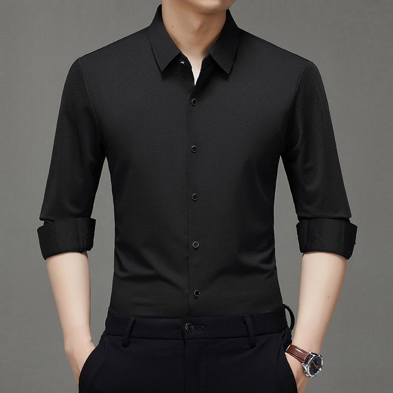 Autumn Men's Long-sleeved Shirt High-end Middle-aged and Young Men's Clothing Casual and Comfortable Dad Clothing