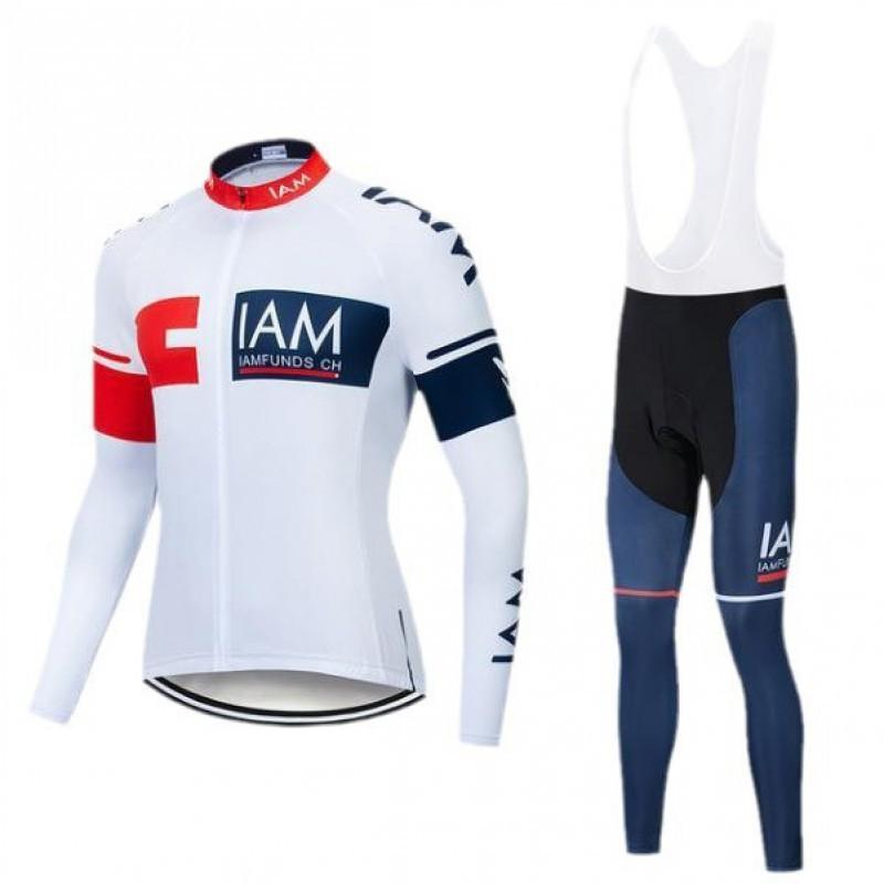 IAM Long-sleeved Cycling Suit Set Men's Tour De Bicycle Shirt Pants Breathable Quick-drying