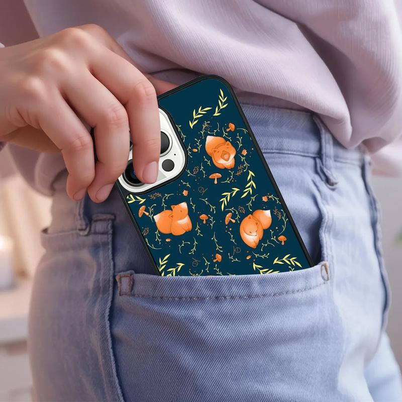 Red Fox Pattern Phone Case For iPhone 17 Air 15 16e 14 13 Pro Max Coque 12 11 Pro Max PLUS cover