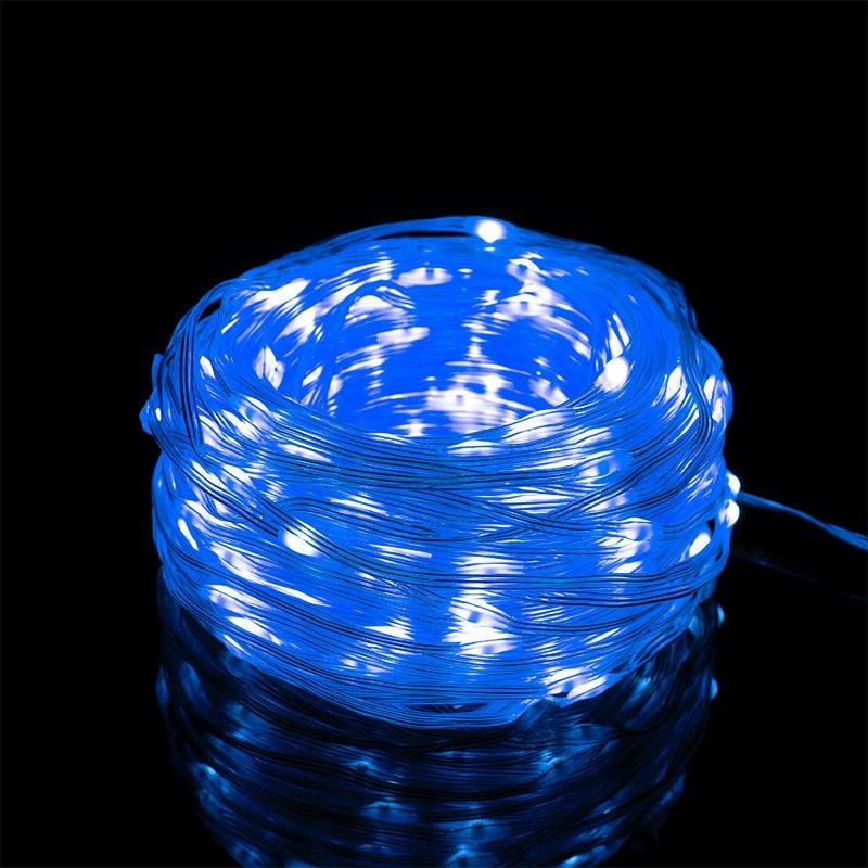 LED Solar Starry Sky String Lights - Copper Wire, Outdoor, Low Voltage, Perfect for Festive Garden Decoration