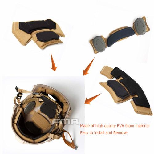 FMA Tactical Airsoft Helmet Pads with Internal Foam Protective Cushion Liner System | Impact Absorption, Comfort, and Versatility! High-Performance In