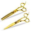 6.0 Inch Gold Pattern Nimpson Engraved Screw, Hair Scissors, Hair Scissors, Tooth Scissors, Thin Scissors