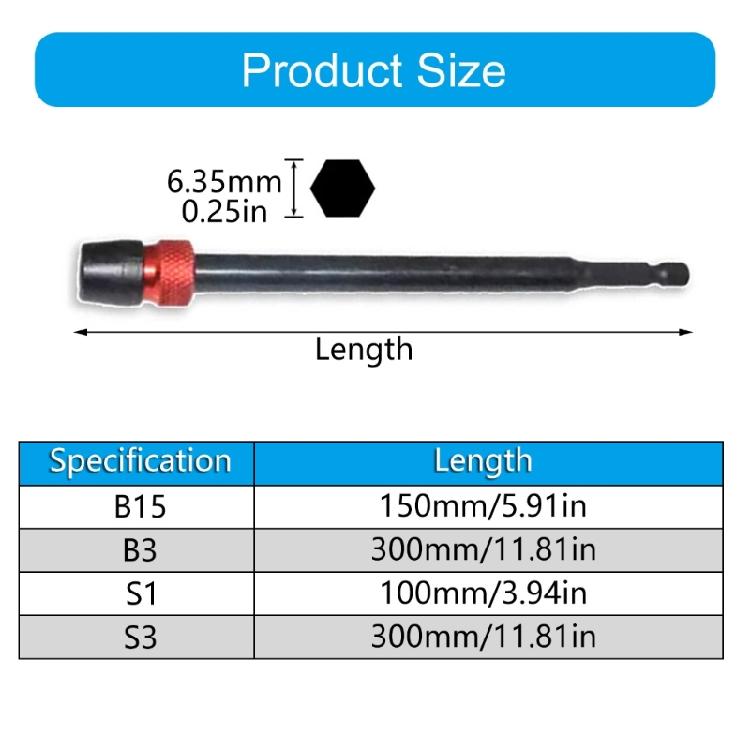 Quick Release Self Locking Hexagonal Shank Bit Holder Extension Adapter Suitable for Automotive Repair Home Improvement