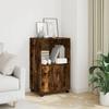 VidaXL Rolling Cabinet Smoked Oak 55x40x91 Cm Engineered Wood, Filing Cabinet, Storage Cabinet for Home, File Cabinet 853186
