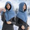 Cappelli con Cappuccio a Maglia Monocolore Antivento Berretti per Ragazze Cappello Invernale Balaclava Cappello Sciarpa per Donne