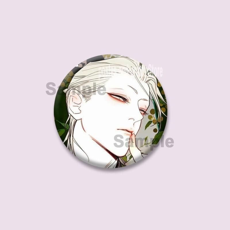 Manhwa BL Coreano Spilla a Moneta Cartone Animato Spille di Plastica Cartone Animato Mo Guan Shan He Tian Spilla Gioielli Regalo Zaino Cappello Accessori per Risvolto