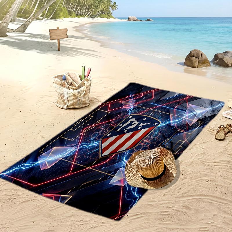 Atletico Madrid Printed Beach Towel Quick Dry Soft TowelPortable Large Rectangular Beach Blanket for Travel Swimming Pool