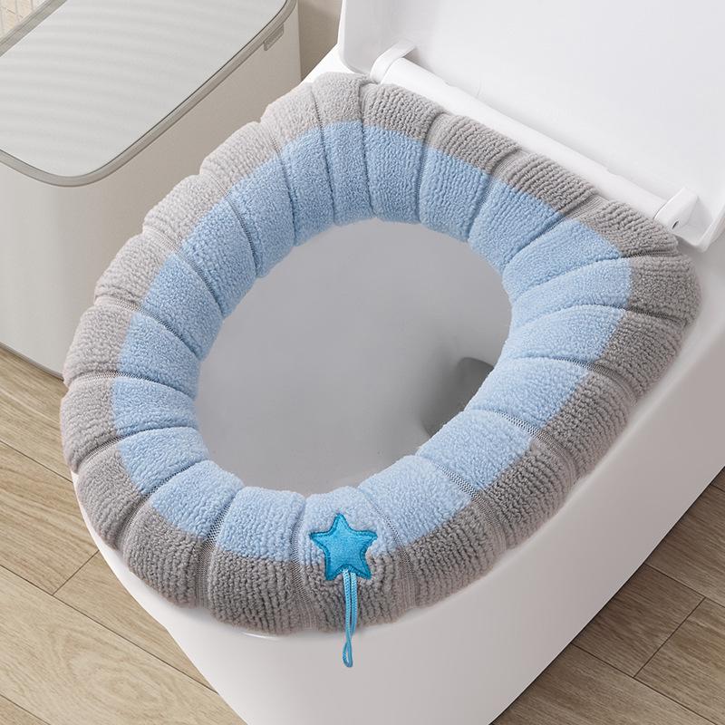 Thick Knit Washable Toilet Seat Cushion & Cover for Autumn/Winter