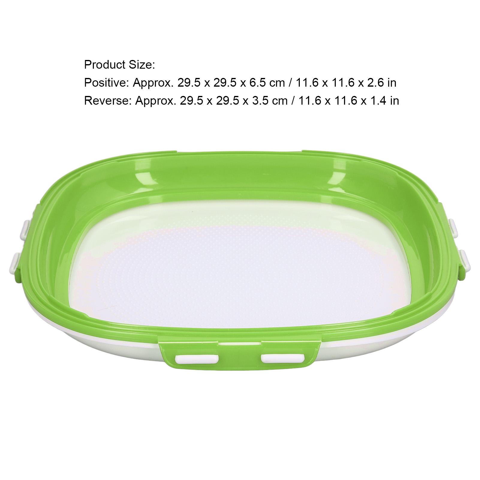 Food Preservation Tray Reusable Food Storage Container Stackable Fridge   Case for Kitchen