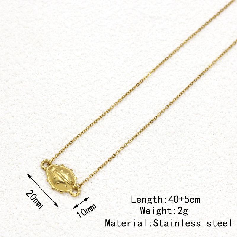 Gold-Plated Stainless Steel Women's Sun Pendant Necklace