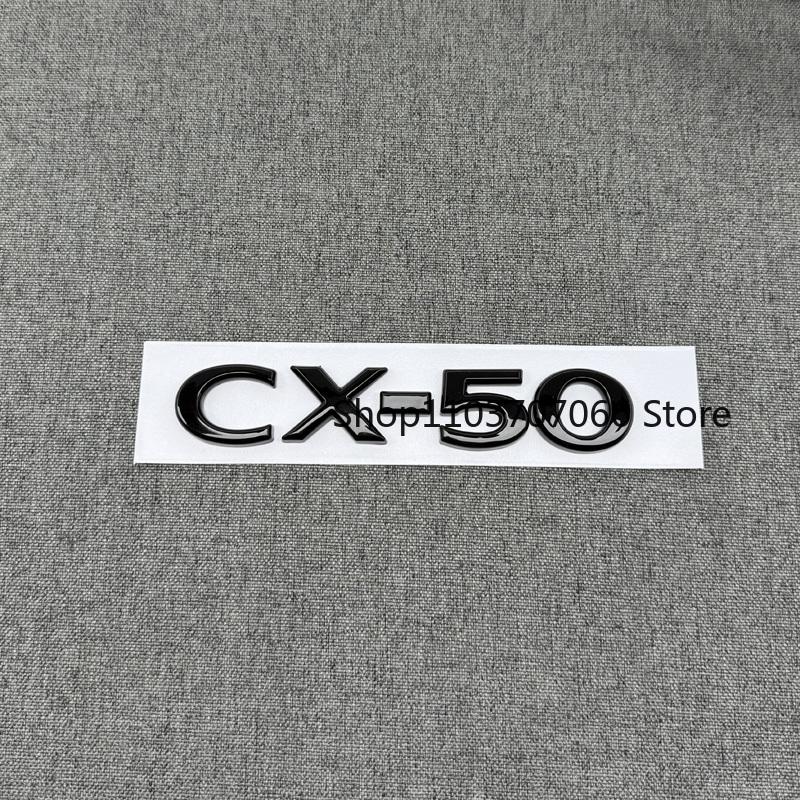 MAZDA CX-50 Logo ABS Black Carbon 2023 2024 2025 Car Hood Front Grill Rear Trunk Emblem Badge Sticker CX50 Accessory Refit