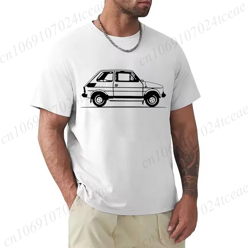 Brand Design T-Shirts Summer New Classic Old Car Print Man Fashion T-Shirts Mens Clothing Car Cartoon Tshirt Family T Shirts Top
